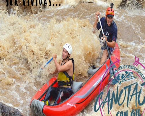Canotaje San Gil rafting experience on Santander rivers surrounded by natural canyon landscapes.