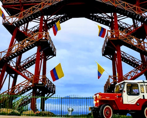 Parque del Café Montenegro entrance, coffee landscapes, and cultural attractions in Colombia’s Coffee Region.